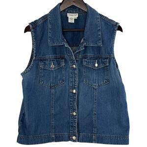 Coldwater Creek Soft Denim Vest XL